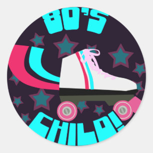 Total Eighties Child Classic Round Sticker
