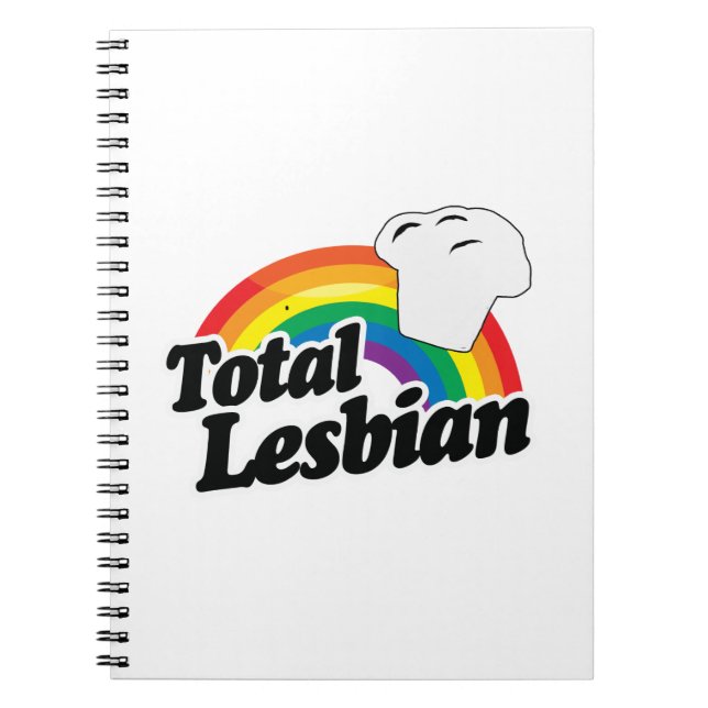 TOTAL LESBIAN MUFFIN - WHITE -.png Notebook (Front)