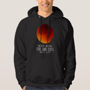 Total Lunar Eclipse 2022 Blood Moon Sky Watch Squa Hoodie