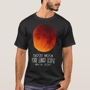 Total Lunar Eclipse 2022 Blood Moon Sky Watch Squa T-Shirt
