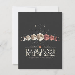 Total Lunar Eclipse 2025 Astronomy Northwest USA  Holiday Card