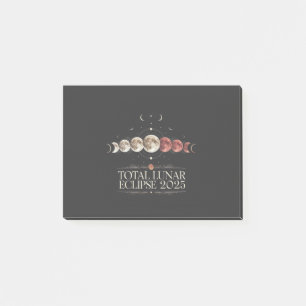 Total Lunar Eclipse 2025 Astronomy Northwest USA  Post-it Notes