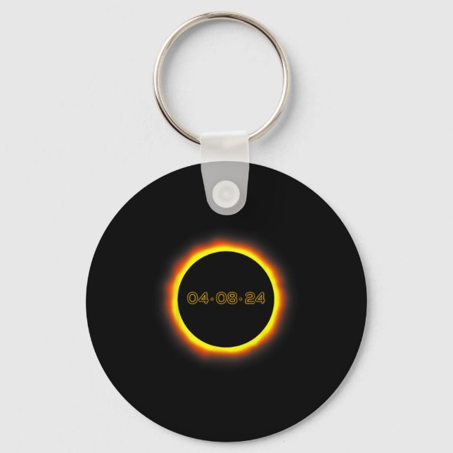 Total Solar Eclipse 04.08.2024 Totality 1 Key Ring (Front)