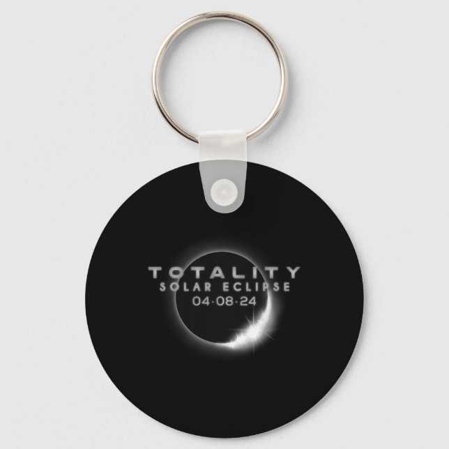 Total Solar Eclipse 04.08.2024 Totality 2 Key Ring (Front)