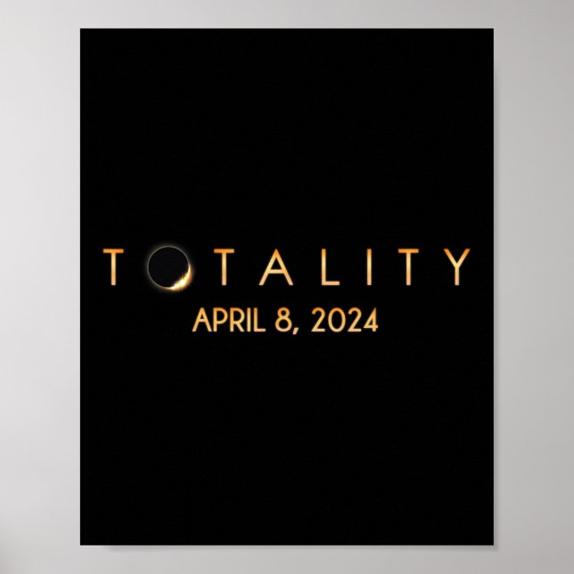 Total Solar Eclipse 04 08 2024 Totality  Poster (Front)