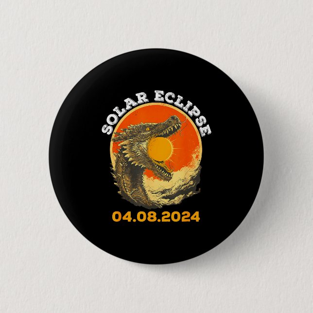 Total Solar Eclipse 04 08 Illustration 6 Cm Round Badge (Front)