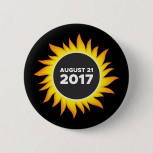 Total Solar Eclipse - 08.21.2017 6 Cm Round Badge