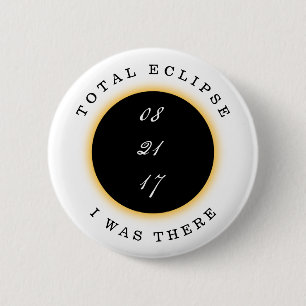 Total Solar Eclipse 2017 6 Cm Round Badge