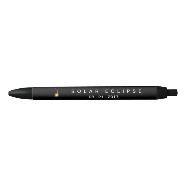Total Solar Eclipse  2017 Black Ink Pen (Front)