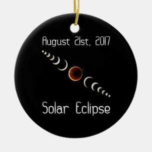 Total Solar Eclipse 2017 Ceramic Tree Decoration