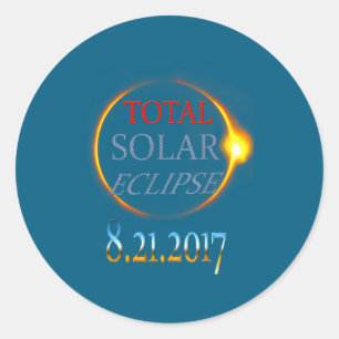 Total Solar Eclipse 2017 Classic Round Sticker