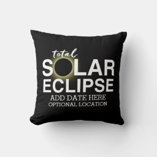 Total Solar Eclipse 2017 - Custom Date & Location Cushion