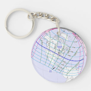 Total Solar Eclipse 2017 Global Path Key Ring