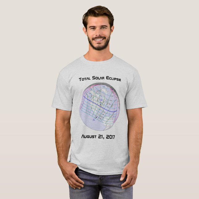 Total Solar Eclipse 2017 Global Path T-Shirt (Front Full)