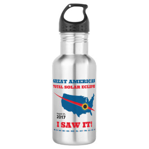 Total Solar Eclipse - 2017 - I saw it! 532 Ml Water Bottle