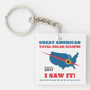 Total Solar Eclipse - 2017 - I saw it! Key Ring