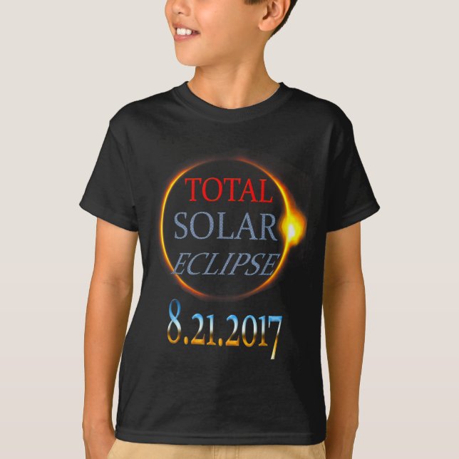 Total Solar Eclipse 2017 Illustration T-Shirt (Front)