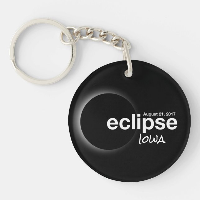 Total Solar Eclipse 2017 - Iowa Key Ring (Front)