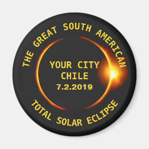 Total Solar Eclipse 2019 Chile South America Magnet
