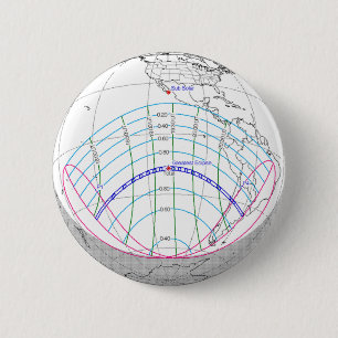 Total Solar Eclipse 2019 Global Path 6 Cm Round Badge