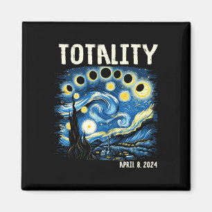 Total Solar Eclipse 2024 4.08.24 Starry Night Pain Magnet