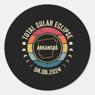 Total Solar Eclipse 2024 American Totality April 8 Classic Round Sticker