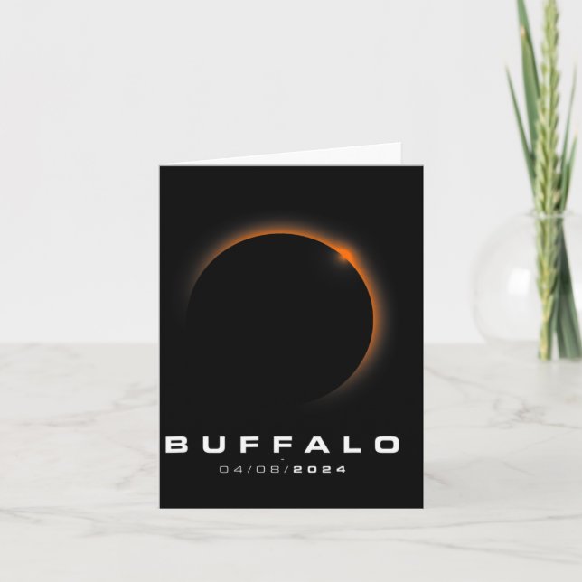 Total Solar Eclipse 2024 - Buffalo Solar Eclipse  Card (Front)