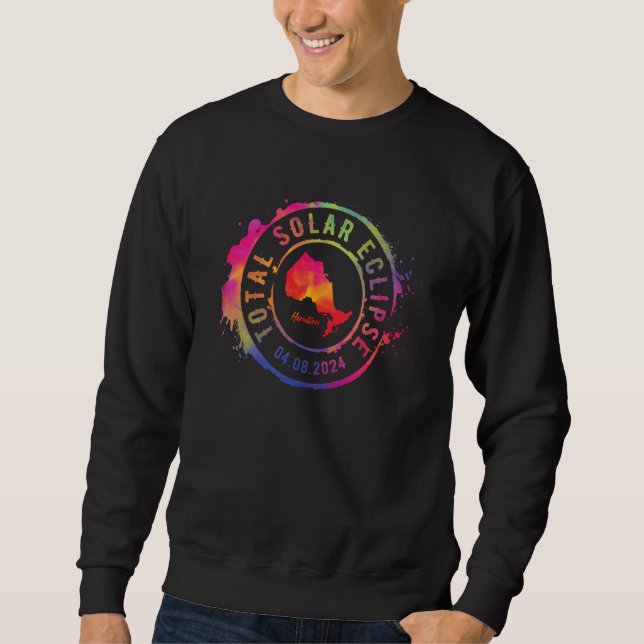 Total Solar Eclipse 2024 Canada Ontario Hamilton T Sweatshirt (Front)