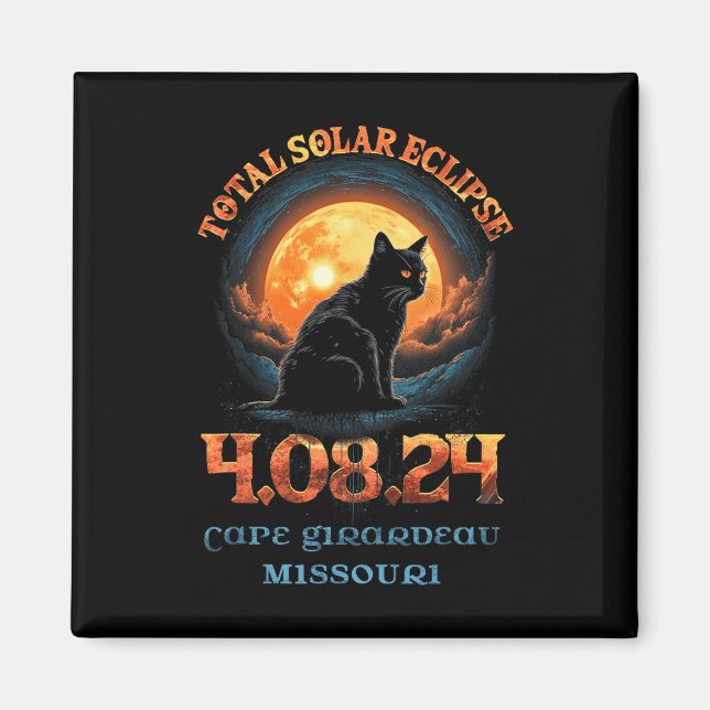 Total Solar Eclipse 2024 Cape Girardeau Missouri  Magnet (Front)