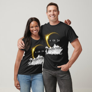 Total Solar Eclipse 2024 Cruise Ship T-Shirt