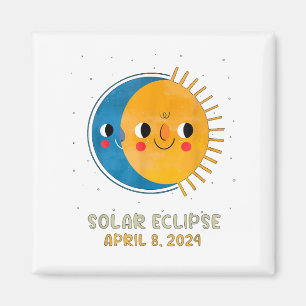 Total Solar Eclipse 2024 Cute Solar Eclipse Kids T Magnet