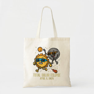 Total Solar Eclipse 2024 Cute Solar Eclipse Kids T Tote Bag
