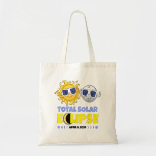 Total Solar Eclipse 2024 Cute Solar Eclipse Kids T Tote Bag