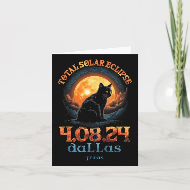 Total Solar Eclipse 2024 Dallas Texas  Card (Front)