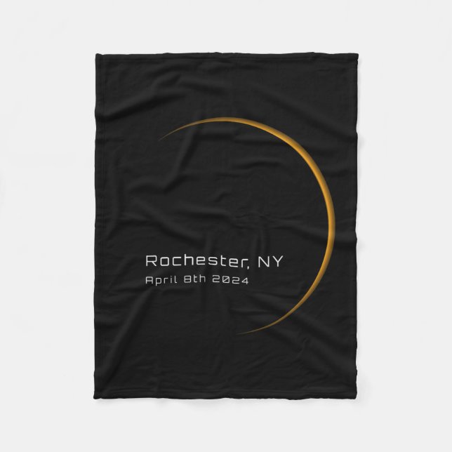 Total Solar Eclipse 2024  Fleece Blanket (Front)