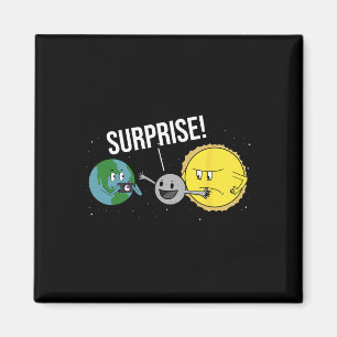Total Solar Eclipse 2024 Funny Cartoon Moon Coveri Magnet