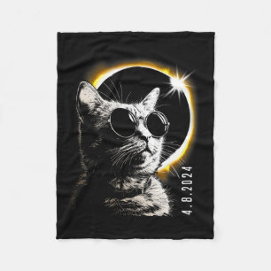 Total Solar Eclipse 2024 Glasses April 8 Men Women Fleece Blanket