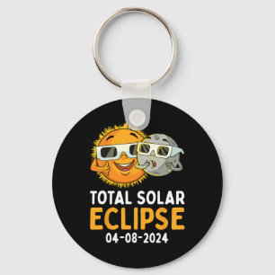 Total Solar Eclipse 2024 Glasses Fun Sun Moon Kids Key Ring