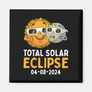 Total Solar Eclipse 2024 Glasses Fun Sun Moon Kids Magnet