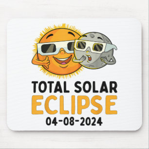 Total Solar Eclipse 2024 Glasses Funny Sun Moon Ki Mouse Mat