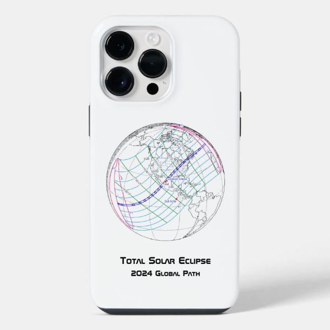 Total Solar Eclipse 2024 Global Path iPhone Case (Back)