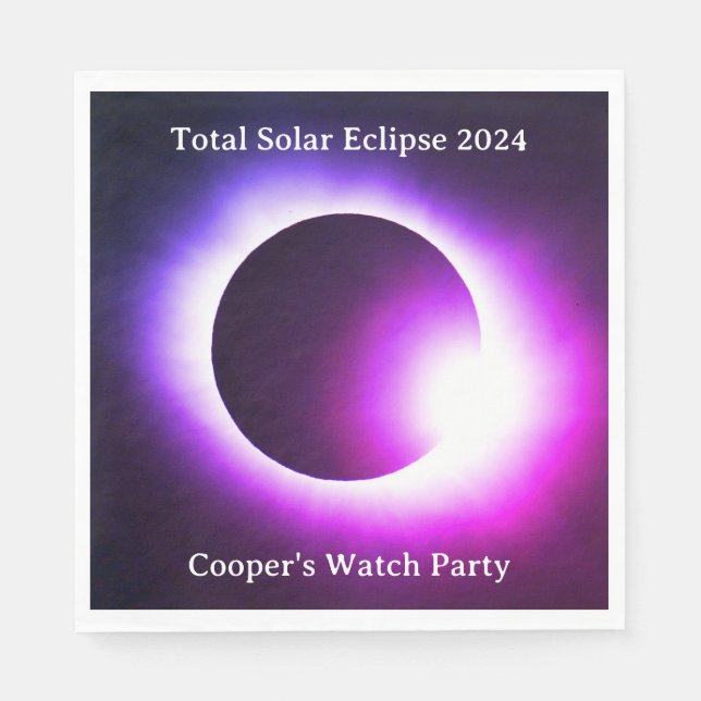 Total solar eclipse 2024 napkin (Front)