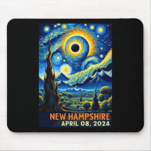 Total Solar Eclipse 2024 New Hampshire Starry Nigh Mouse Mat