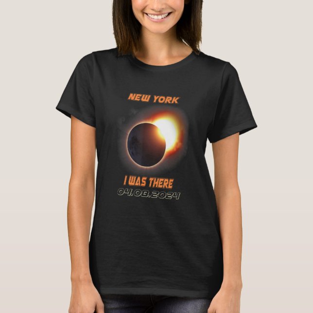Total Solar Eclipse 2024 New York T-Shirt (Front)