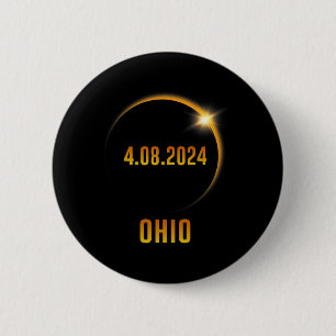 Total Solar Eclipse 2024 Party America Totality Oh 6 Cm Round Badge