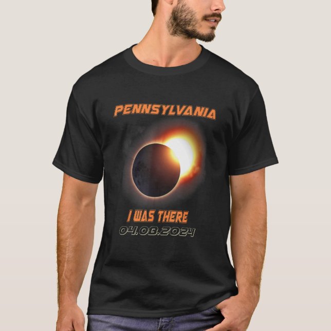 Total Solar Eclipse 2024 Pennsylvania T-Shirt (Front)
