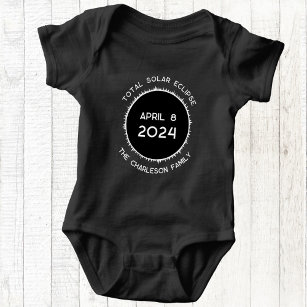 Total Solar Eclipse 2024 Personalised Baby Bodysuit