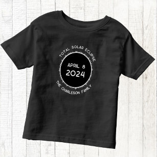 Total Solar Eclipse 2024 Personalized Toddler T-Shirt