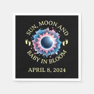 Total Solar Eclipse 2024 Pregnancy Announcement Napkin