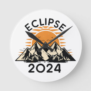 Total Solar Eclipse 2024 Round Clock